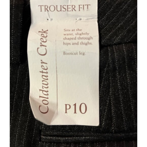 Coldwater Creek Pinstripe Trouser Fit Bootcut Pants 10P Petite NEW - Picture 7 of 16